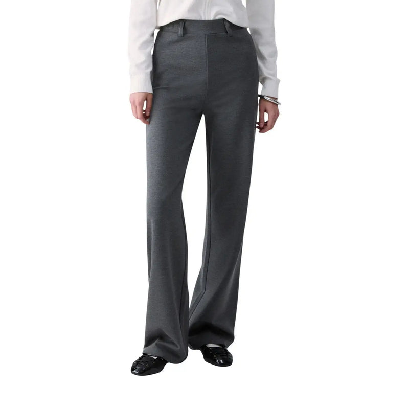 Liu Jo Jean en coton stretch bleu pour femme, pantalon évasé taille haute gris foncé à coupe ajustée