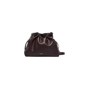 Liu jo women brown polyurethane shopping bag 32cm with sleek dark brown leather crossbody design and drawstring top closure
