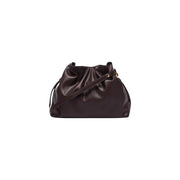Liu jo women brown polyurethane shopping bag 32cm with sleek dark brown faux leather crossbody design and gold-tone hardware