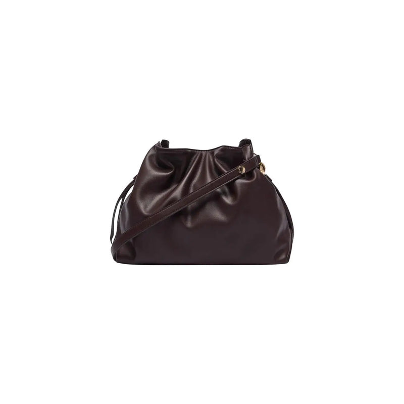 Liu jo women brown polyurethane shopping bag 32cm with sleek dark brown faux leather crossbody design and gold-tone hardware