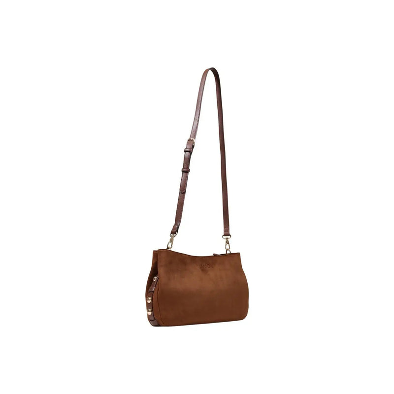 Liu Jo women brown small handbag in suede with crossbody strap and silver-toned hardware W30cm polyester