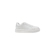 Liu jo women leather sneakers white spring summer white leather low-top sneaker with minimalist design and embossed logo