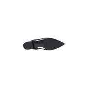 Liu Jo women slip on shoes black polyurethane pointed-toe mule with low block heel in black patent leather