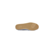 Light brown rubber sole with textured pattern and embossed brand logo on liu jo women suede moccasins light blue shoes