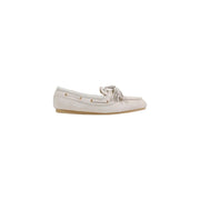 Liu jo women suede moccasins in cream with tassel detail and perforated accents for elegant casual wear