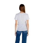 Liu jo women white cotton round neck short t shirt featuring a simple crew neck and short sleeves made of 100% cotton