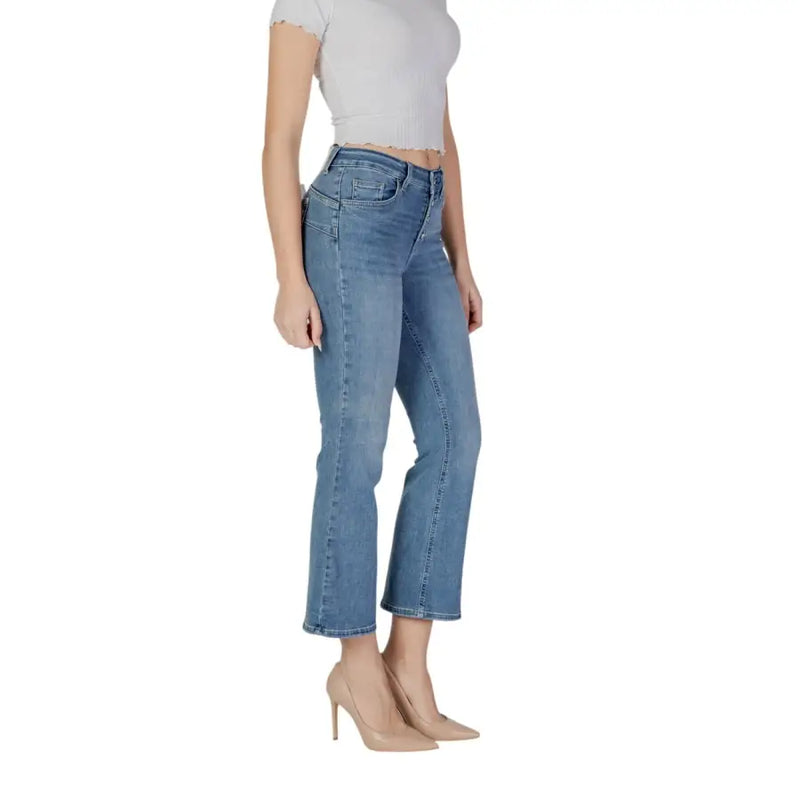 Liu Jo Jean bleu clair taille haute jambe droite pour femme, vue de dos