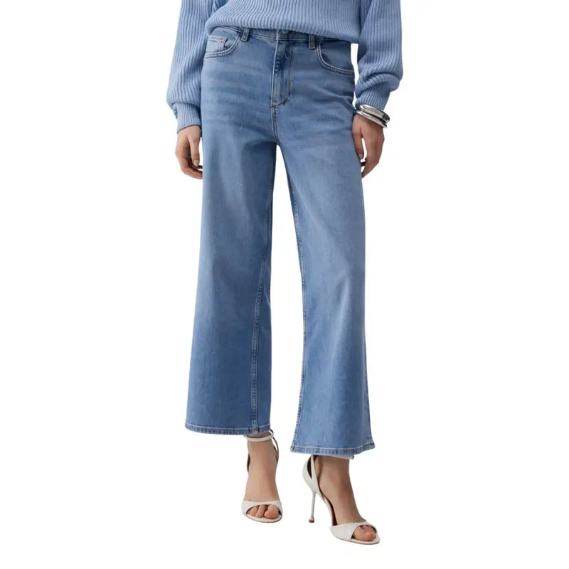 Liu Jo Jean bleu clair à jambes larges et cinq poches pour femme