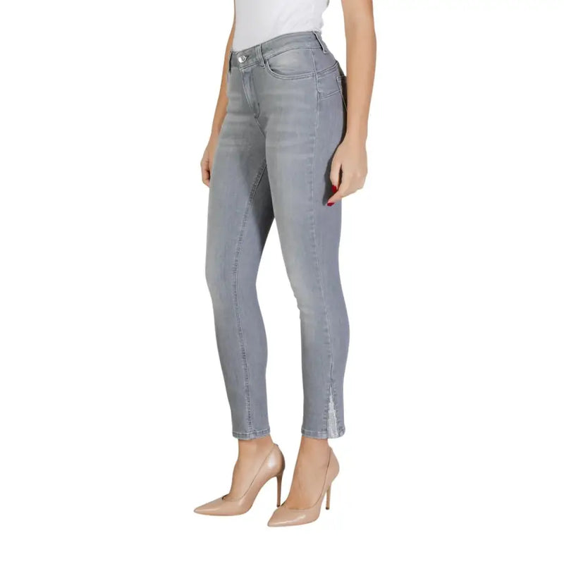 Liu Jo Jean slim gris clair à cinq poches pour femme