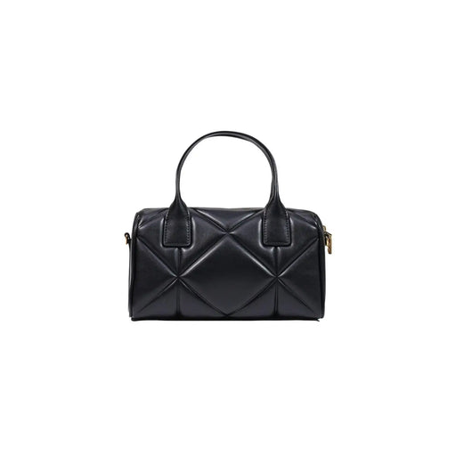 cuir matelassé noir Love Moschino Sac à main pour femme avec détails dorés, en polyuréthane, largeur 26 cm