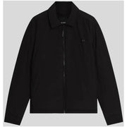 Blazer homme Lyle and Scott noir zippé en polyester, col et logo discret sur la poitrine, design élégant.
