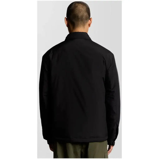 Blazer homme Lyle & Scott noir zippé en polyester jk2334v, au design minimaliste et élégant et au col structuré.