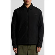 Veste Givenchy noire avec logo brodé discret sur la poitrine, blazer homme Lyle & Scott noir zippé en polyester jk2334v