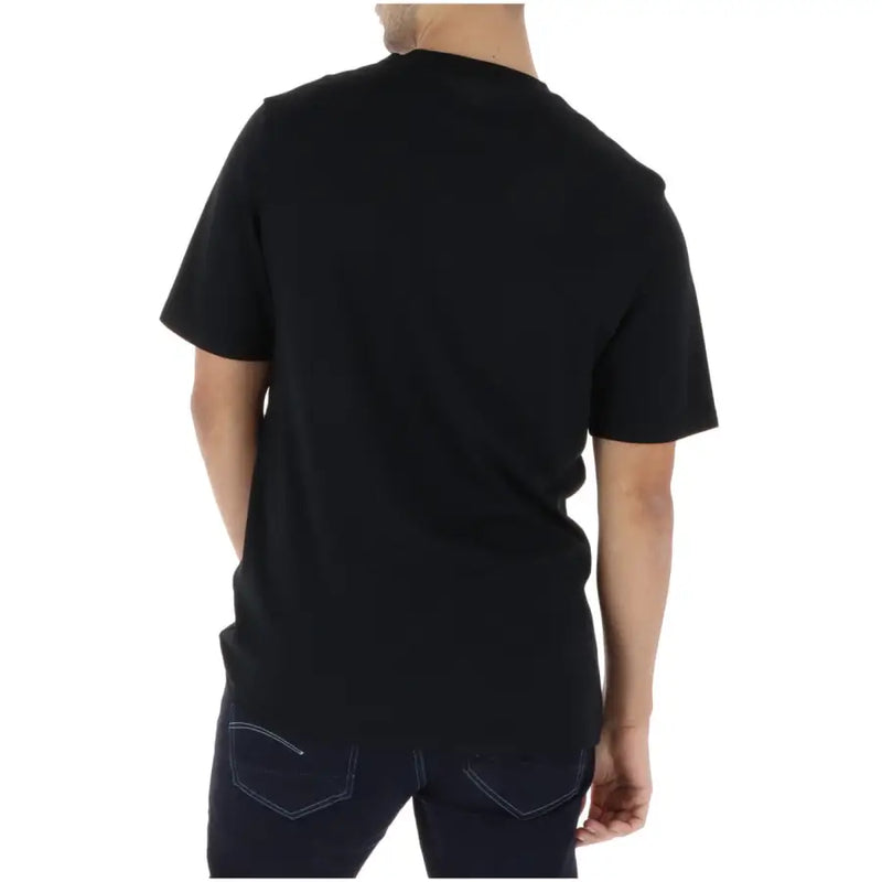 T-shirt noir à manches courtes et col rond en coton t-shirt pour hommes par Lyle & Scott idéal pour les tenues décontractées