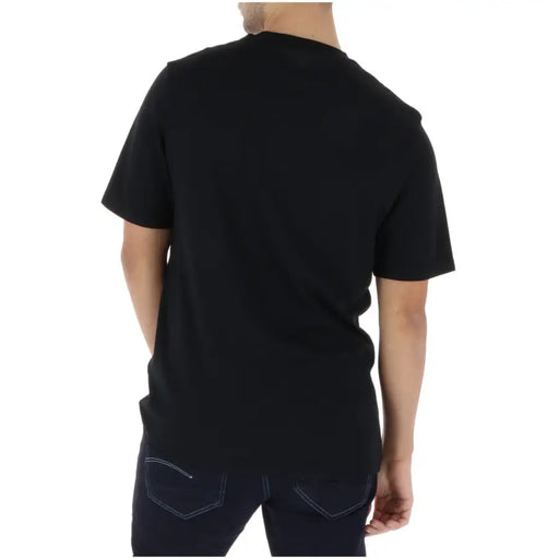 T-shirt noir à manches courtes et col rond en coton t-shirt pour hommes par Lyle & Scott idéal pour les tenues décontractées
