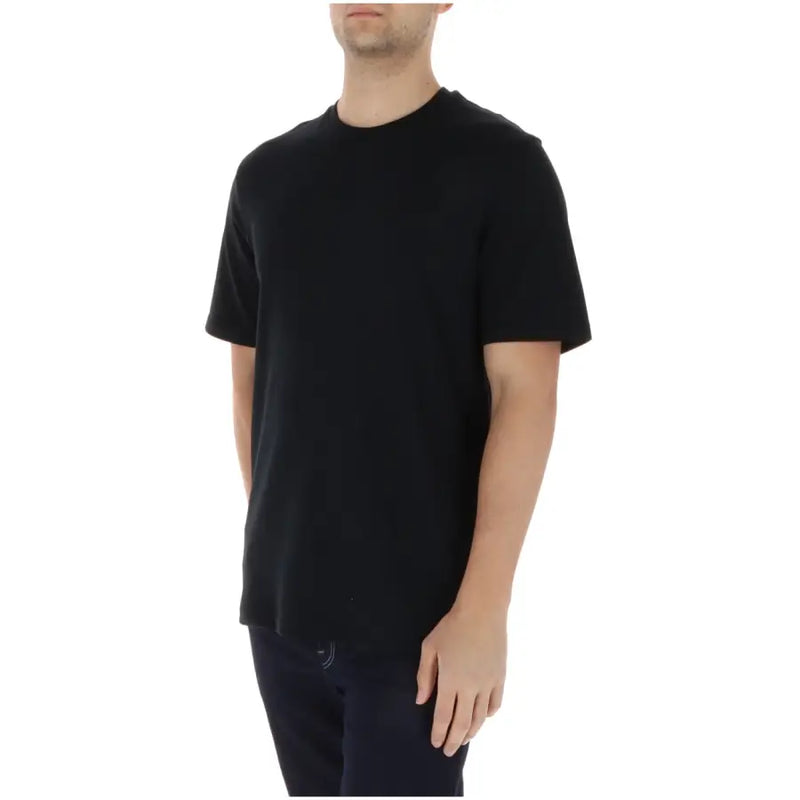 Lyle & Scott hommes t-shirt T-shirt noir à manches courtes et col rond en coton doux pour une tenue décontractée