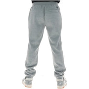 Lyle & Scott men trousers gray heathered sweatpants with drawstring waistband and embroidered logo on back pocket view