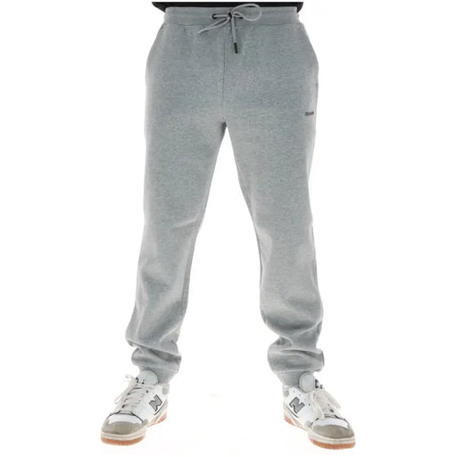 Lyle & Scott Pantalon de survêtement gris chiné pour homme, avec taille élastiquée à cordon et logo discret de la marque sur la cuisse