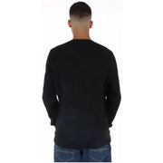 Lyle & Scott Sweat-shirt noir à manches longues et col rond en coton pour homme, idéal pour une tenue décontractée
