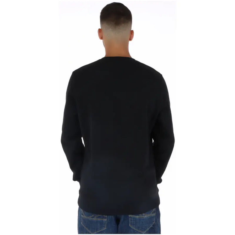 Lyle & Scott Sweat-shirt noir à manches longues et col rond en coton pour homme, idéal pour une tenue décontractée