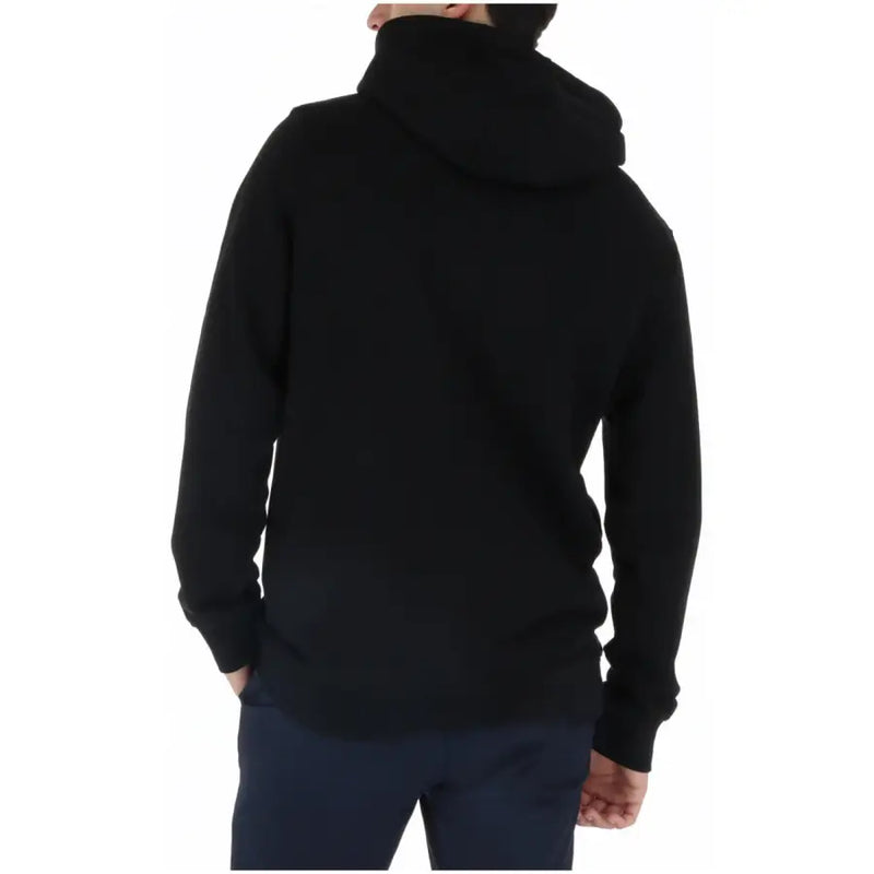 Lyle & Scott men’s black hooded sweatshirt with zip print features soft smooth fabric and classic design