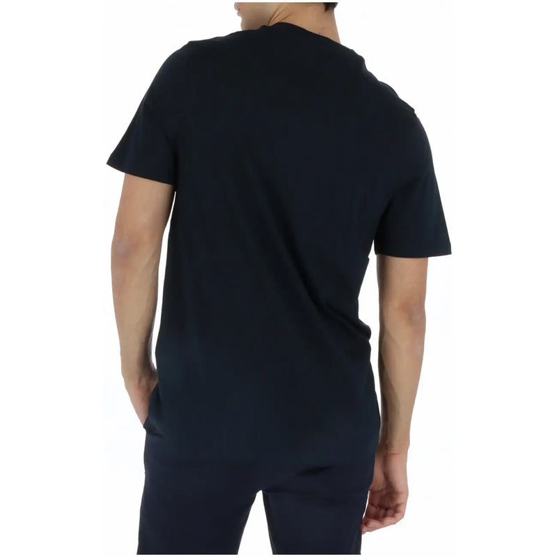 Black short-sleeved crew neck t-shirt for men by Lyle and Scott featuring a comfortable cotton blend design