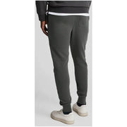 Lyle & Scott Pantalon gris en coton pour homme, avec poches avant, confectionné dans un tissu extensible doux et doté de poignets côtelés.