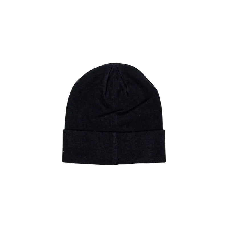 Lyle & Scott Bonnet en laine noir pour homme, à revers replié, vue de face