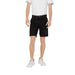 Man wearing Black Men’s Belted Shorts showcasing stylish menswear fashion