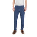 Man wearing blue chinos and brown boat shoes in men’s tan casual pants product image