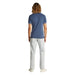 Man wearing Blue Polo Shirt with White Trim and Lightwash Jeans for Men