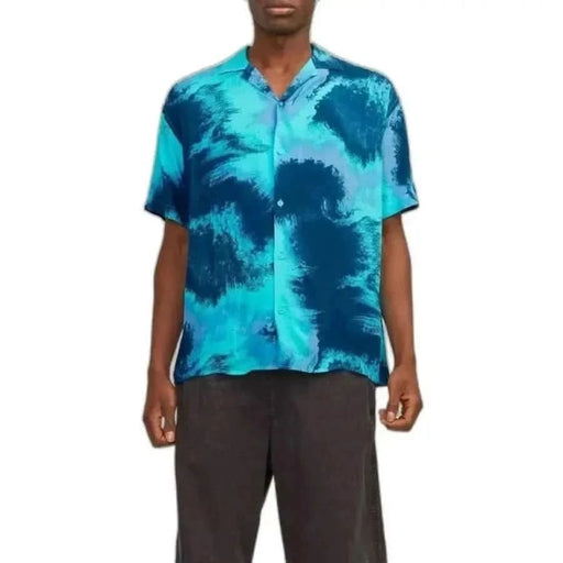 Jack & Jones Men Shirt featuring man in blue shirt and black pants by Jones Jack