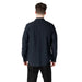 Man wearing a dark button-down shirt, suitable for formal and casual occasions
