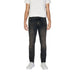 Man showcasing Boss Men Blue Jeans with Worn Out Effect in dark wash style
