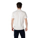 Man wearing Napapijri White Cotton Polo with dark pants, ideal for Spring Summer