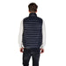 Man wearing a navy blue puffer vest showcasing the Navy Blue Puffer Vest product