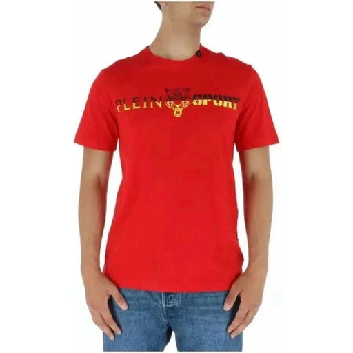 Plein Sport - Hommes T-Shirt - rouge / S - Vêtements T-shirts