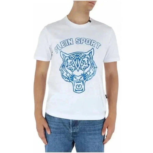 Plein Sport - Hommes T-Shirt - blanc / S - Vêtements T-shirts