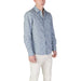 Replay Men’s Light Blue Floral Shirt featuring a vibrant floral pattern on a button-down design