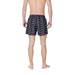 Man’s patterned boxer shorts from EA7 Men Swimwear Black Print Spring Summer collection
