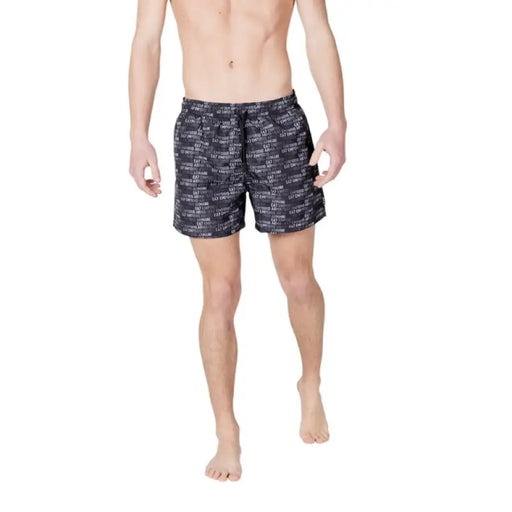 Man’s patterned swim trunks from Ea7 Men Swimwear in Black Print for Spring Summer