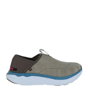 Olive green canvas slip-on sneaker with blue and white rubber sole from mares men slip-on grey sneakers collection