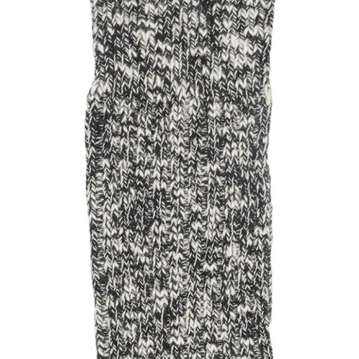 Marled black and white knit scarf with chunky ribbed texture from Birkenstock Women Underwear