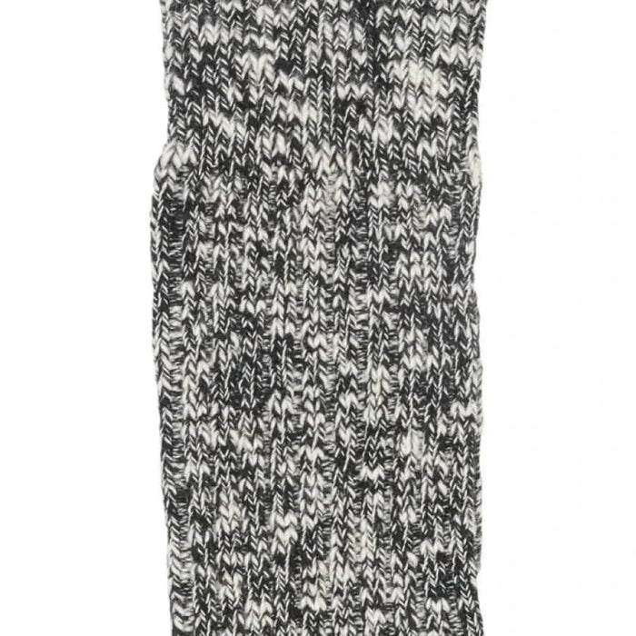 Marled black and white knit scarf with chunky ribbed texture from Birkenstock Women Underwear