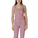 Mauve sleeveless button-down suit set from Liu Jo Women’s Pink Sleeveless V-Neck Gilet