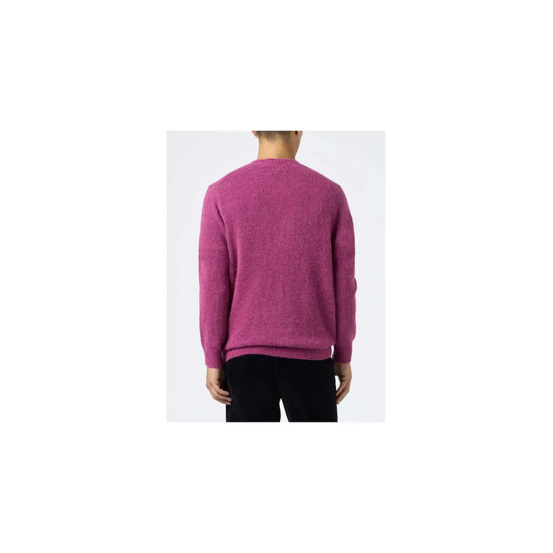 A vibrant fuchsia alpaca knitwear sweater by Mc2 Saint Barth with textured fabric and ribbed cuffs