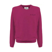 Pull à col rond en maille d'alpaga magenta pour homme de la marque Mc2 Saint Barth, couleur fuchsia.