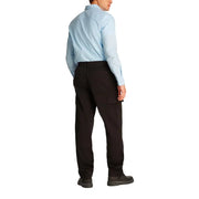 Men’s black cargo pants by calvin klein with side pockets and straight-leg cut made from durable fabric