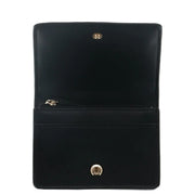 Portefeuille femme Michael Kors en velours noir avec fermeture éclair et finitions dorées, dimensions : 10,5 x 8 x 3 cm