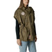 Military-style olive green jacket with patches and drawstring waist for Replay Women’s shirt